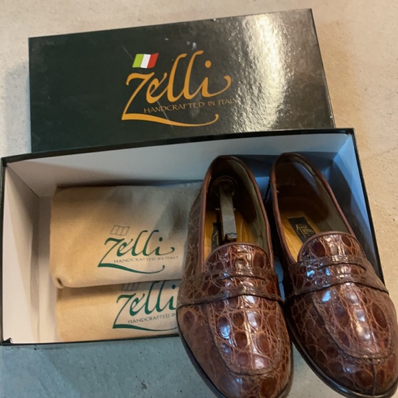 Zelli genuine Tuscany crocodile skin loafers main image 5